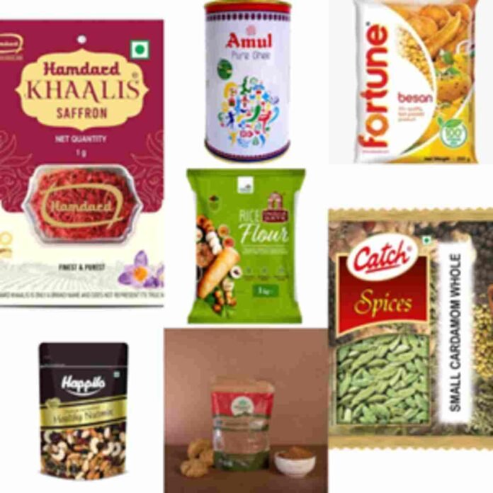 Ganesh Chaturthi, bhog, puja preparations, Indian festivals, kitchen essentials, festive cooking, festive recipes, modak ingredients, saffron, ghee, besan, rice flour, dry fruits, coconut